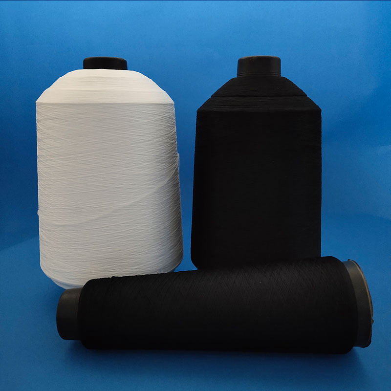 100D polyester high elastic silk black and white polyester elastic sewing thread ribbon lock line high elastic silk copy line