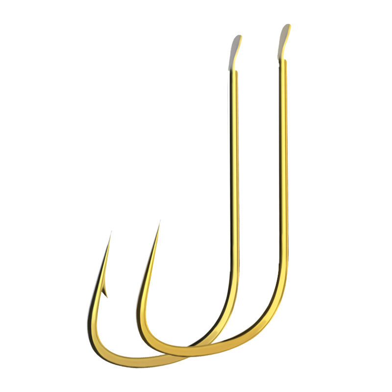 Gold sleeve flat spiny barbed fishhook explosive hook bionic string hook competitive sleeve bulk fishhook fishing gear wholesale