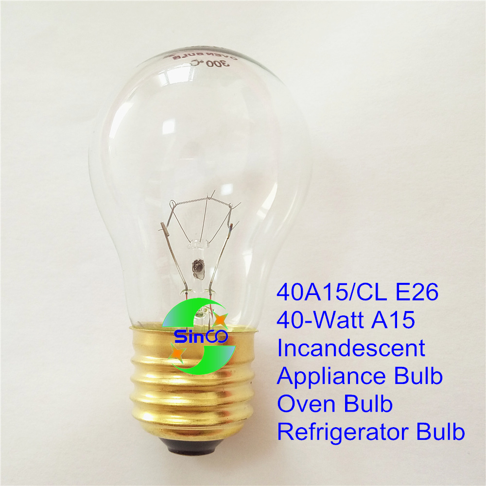 40A15/CL 110V-120V 40W E26 лампочка для духовки стандартная американская