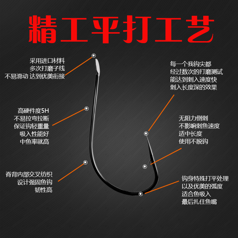 Maru Hook Barbed Hook Flat Hook