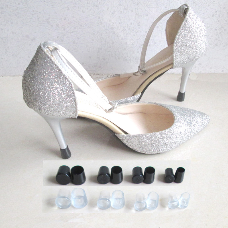 Защитный чехол для каблука с уменьшением шума для женских туфель на высоком каблуке, тонкий каблук, противоскользящий, невидимый
