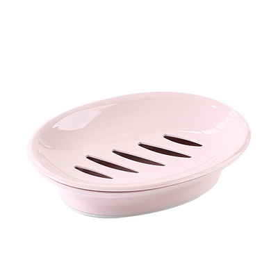 One-grid Japanese-style oval double-layer drain box wash table top storage soap box storage layered drain box 521