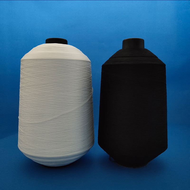 100D polyester high elastic silk black and white polyester elastic sewing thread ribbon lock line high elastic silk copy line