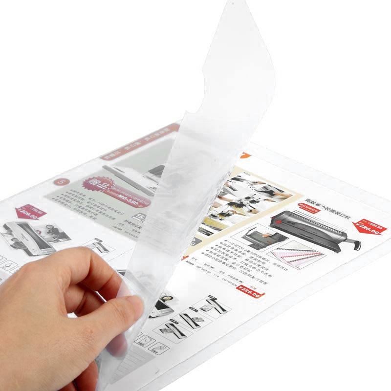 Прозрачный файл в форме буквы L Qixin, двухстраничный файл, папка на один лист A4, папка E310-1