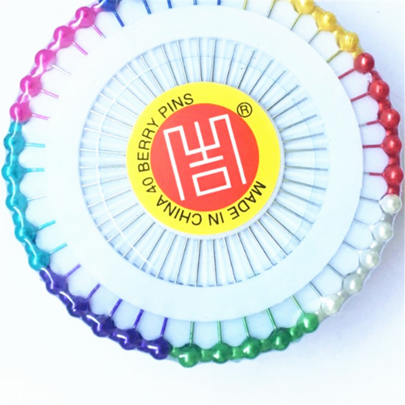 Новая генерация цветная белая круглая головка позиционирующая игла, большая головка, фиксирующая шариковая заколка 38мм, пластиковая перламутровая игла