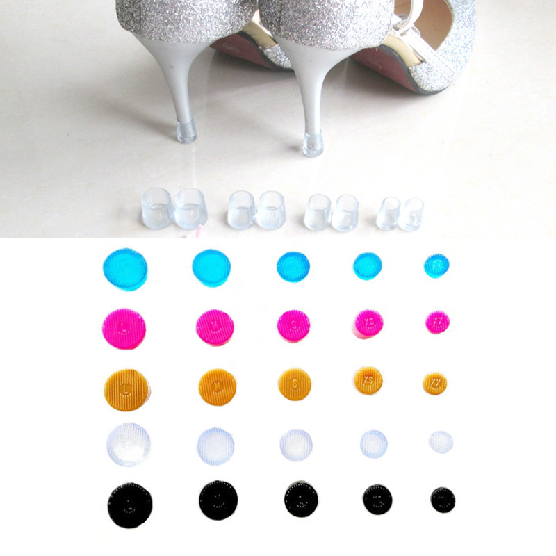 High-heeled shoes heel noise reduction thin heel women's shoes heel protective cover heel stud heel non-slip wear anti-abnormal noise invisible heel cover