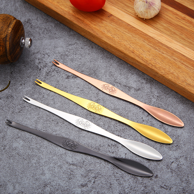 Клешни крабов из нержавеющей стали 304, зажимы для крабов, ложка для крабов, вилка для лобстера, игла для мяса, инструмент для еды крабов