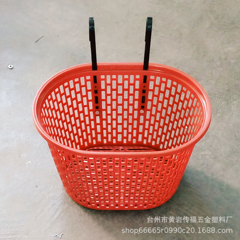 Factory bicycle basket basket small size folding bicycle basket front plastic basket hanging basket with Hook