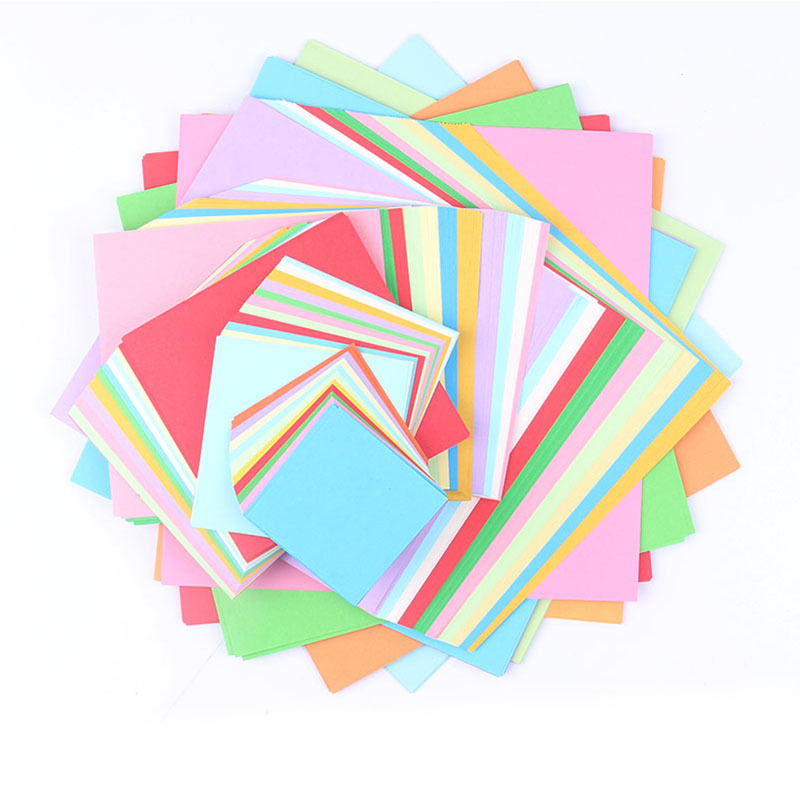 15cm Square Color Paper Children's Handmade Origami Color Handmade Paper Hand Cut Paper Crane Origami