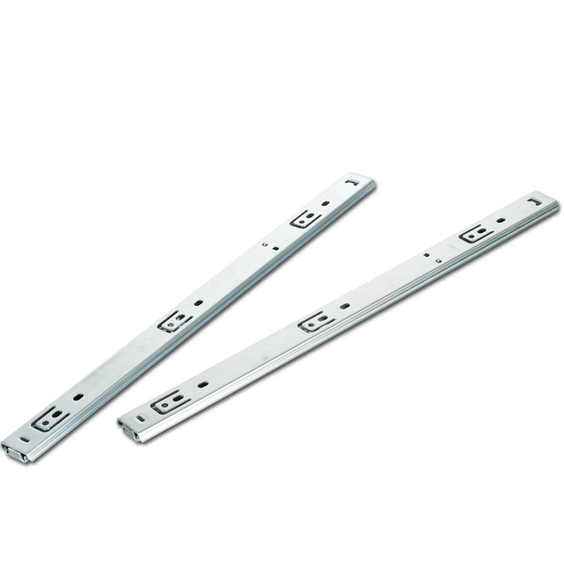 27mm two-section drawer slide single pull detachable computer desk rail steel ball Mute Slide track wholesale