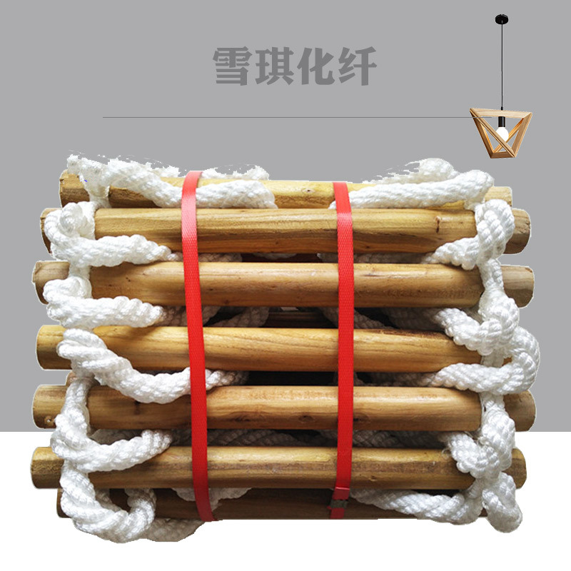 Firefighting Soft Ladder, Solid Wood Escape Soft Ladder, Nylon Rope, High-Rise Household Emergency Rescue Non-Slip Soft Climbing Ladder, Multiple Specifications