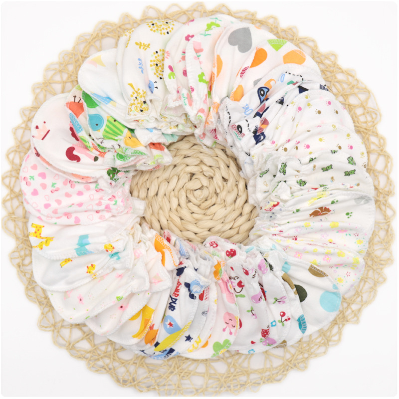(Individually Packaged) Ready-Made Knitted Cotton Baby Anti-Scratch Gloves, Newborn Anti-Scratch Face Gloves/Foot Covers