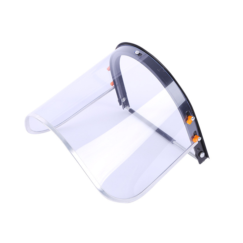 Hat-type splash-proof face screen protective mask All-aluminum metal edging face protection bracket face screen