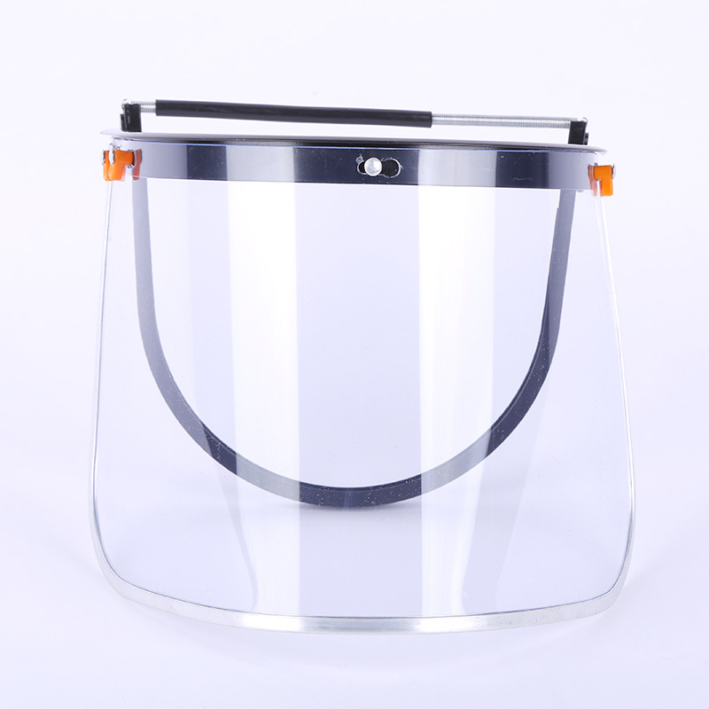 Hat-type splash-proof face screen protective mask All-aluminum metal edging face protection bracket face screen