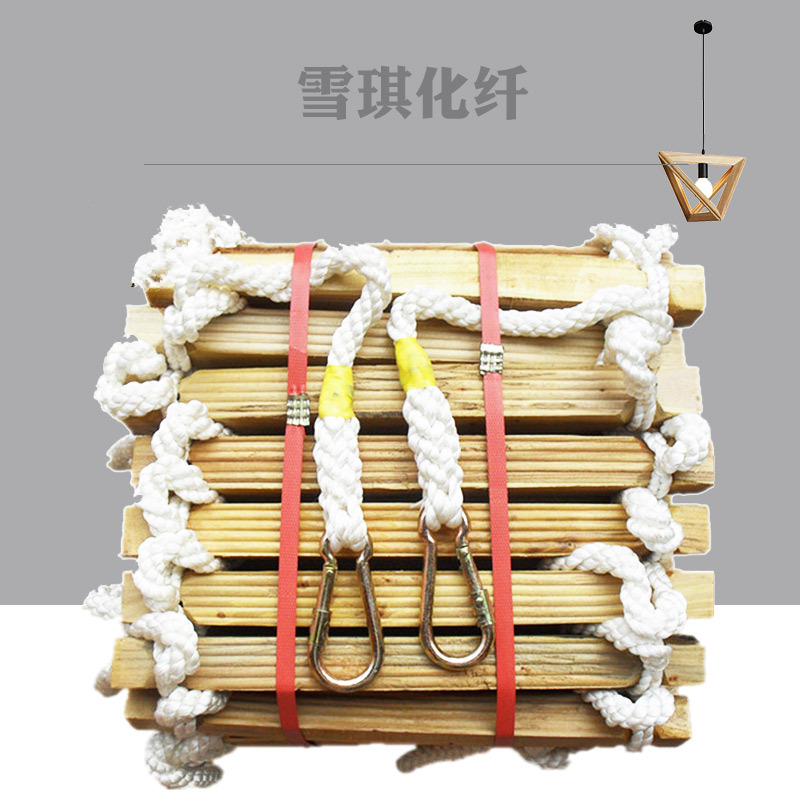 Firefighting Soft Ladder, Solid Wood Escape Soft Ladder, Nylon Rope, High-Rise Household Emergency Rescue Non-Slip Soft Climbing Ladder, Multiple Specifications