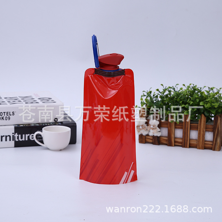 Ready Supply of Printable Logo Foldableing Water Bag Foldableing Water Kettle Duckbill Bag Outdoor Cycling Pe Sports Water Kettle