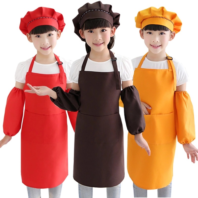 Children's Apron Customized Advertising Apron Customized Children's Painting Clothes Art Museum Kindergarten Printing Customized Logo