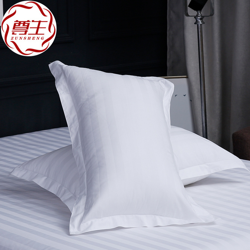 Hotel Pillowcase Pure Cotton Satin Pillowcase White Hotel Professional Washable Pillow Large Quantity Wholesale Export Pillowcase