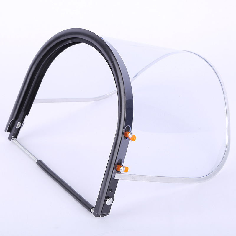Hat-type splash-proof face screen protective mask All-aluminum metal edging face protection bracket face screen