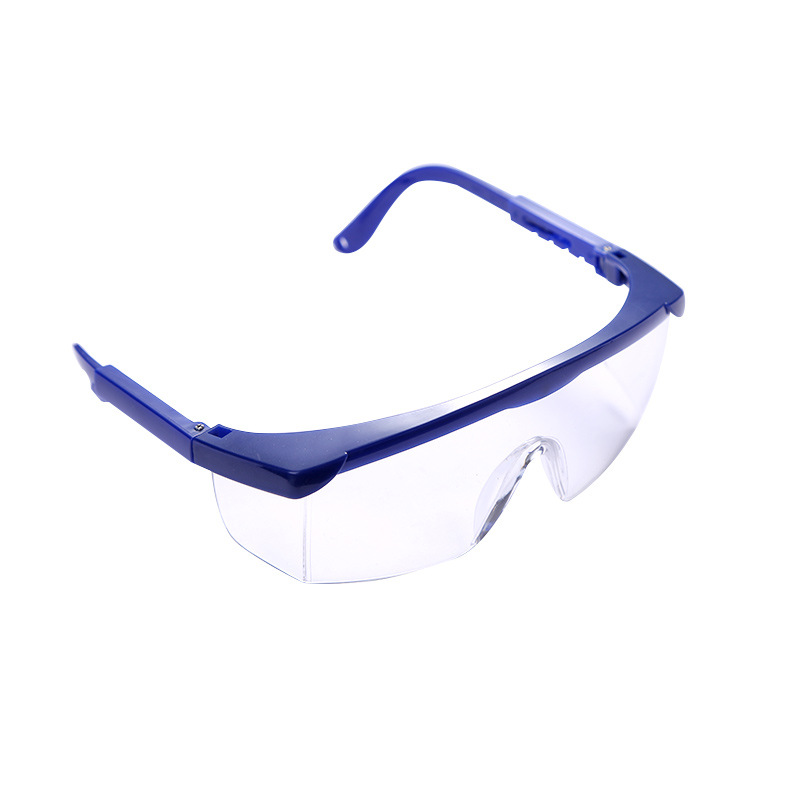 Manufacturers supply blue frame telescopic protective glasses dust-proof shock-proof splash-proof labor protection goggles labor protection glasses