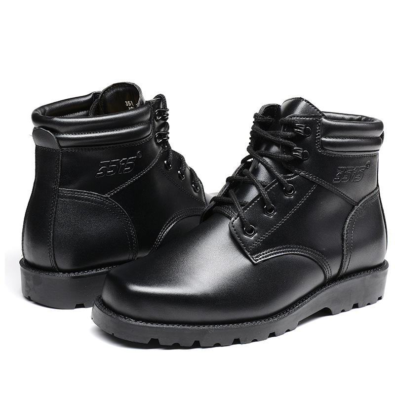 Jihua 3515 Strong Men's Warm and Cold-Resistant Boots, Wool Boots, Northeast Outdoor Cotton Shoes, Cowhide Snow Boots