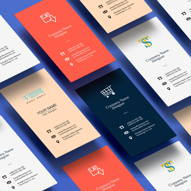 Color business high-end business card printing self-written design film color double-sided creative card can be ordered Pearl paper