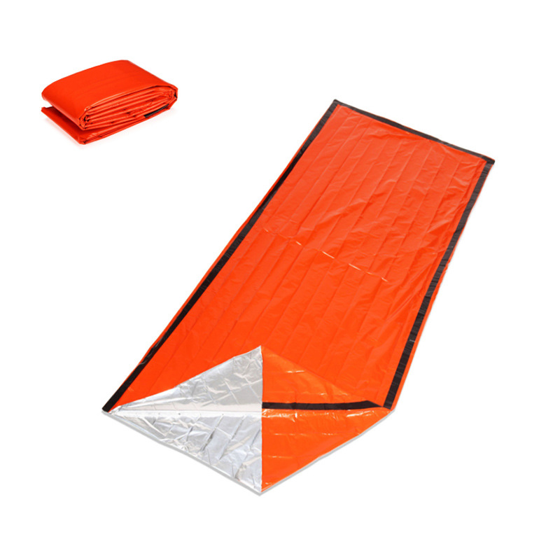 Outdoor camping first aid sleeping bag PE aluminum film Mute dirty insulation blanket camping tent multifunctional first aid blanket