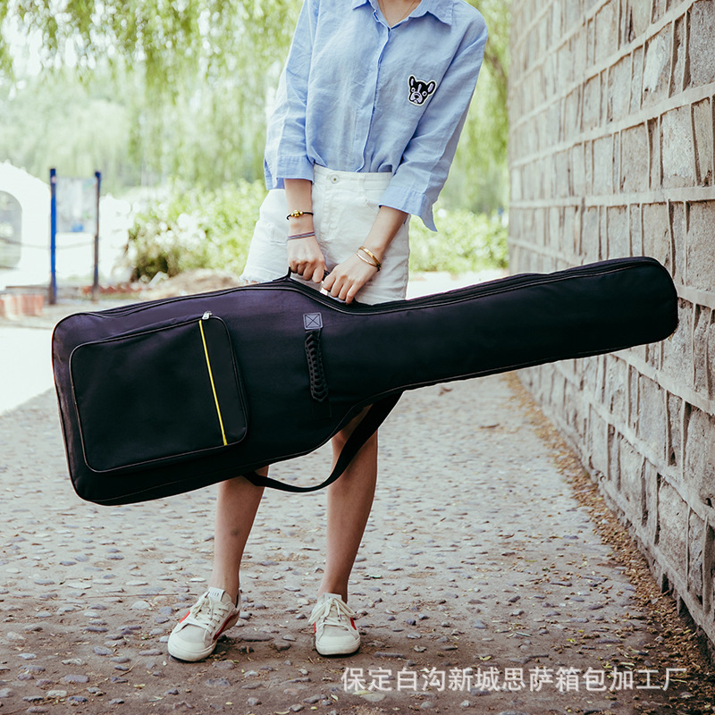 Electric Guitar Backpack Guitar Backpack Plus Cotton Bag Wholesale Printed Logo Electric Bass Bag Thickeneded Electric Guitar Bag