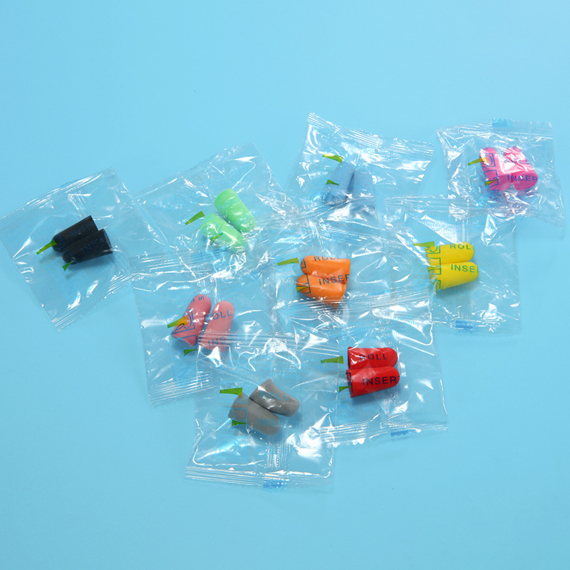 Hearing protection slow rebound noise reduction bullet sound insulation earplugs anti noise sleep learning sponge earplugs factory