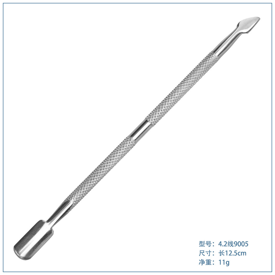 Manufacturer Wholesale Manicure Nail Steel Pusher Stainless Steel Double-Headed Nail Remover Nail Steel Pusher Manicure Tool Dead Skin Pusher