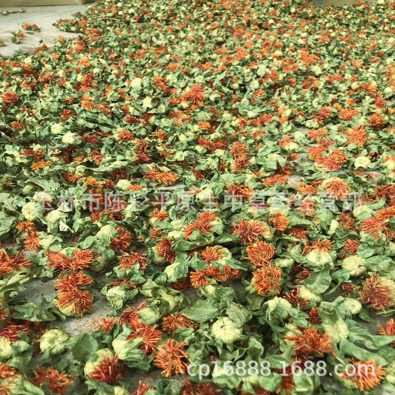 Free Shipping Wholesale Saffron Flowers, Safflower Fruit Red Flowers, Safflower Street Stall Exhibition Supply, Orange Pineapple Filament Flowers