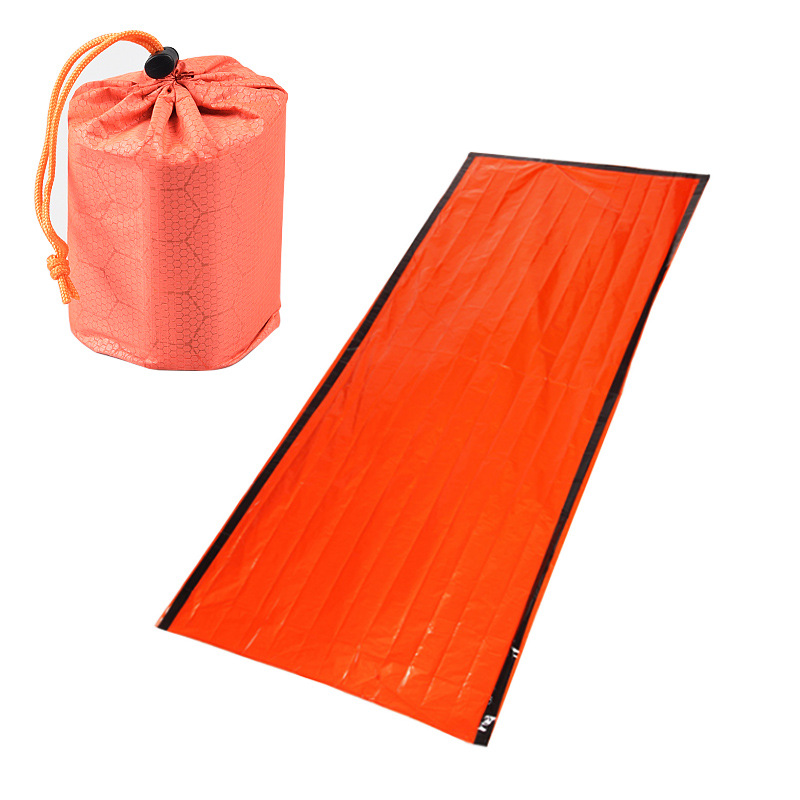 Outdoor camping first aid sleeping bag PE aluminum film Mute dirty insulation blanket camping tent multifunctional first aid blanket
