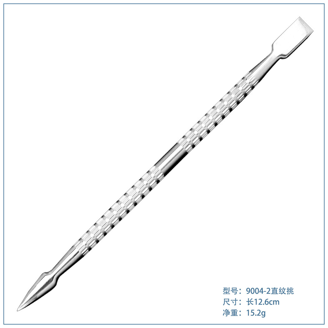 Manufacturer Wholesale Manicure Nail Steel Pusher Stainless Steel Double-Headed Nail Remover Nail Steel Pusher Manicure Tool Dead Skin Pusher