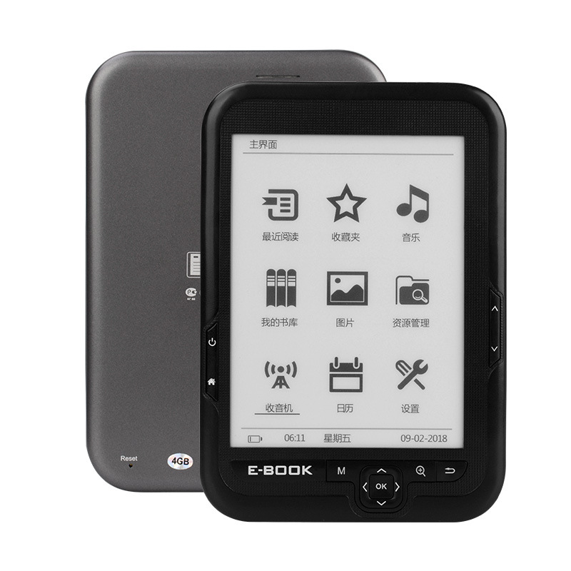 Cross-border 6-inch ink screen e-book reader audio EBOOK e-book learning gifts can be developed