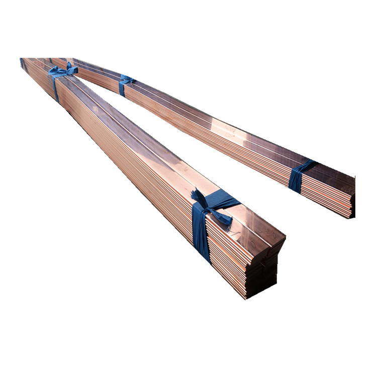 T2 Copper Roll Bar, Rolled and Bent Soft Copper Bar, Grounding Busbar for Industrial Power