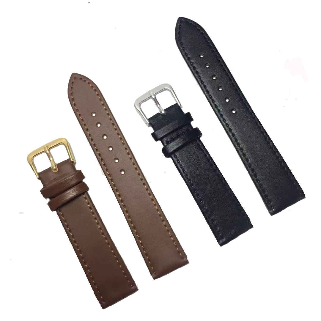Imitation Leather Watch Strap, Flat Plain Leather Watch Strap, Wholesale Watch Strap Accessories, Universal Watch Strap Direct Supply