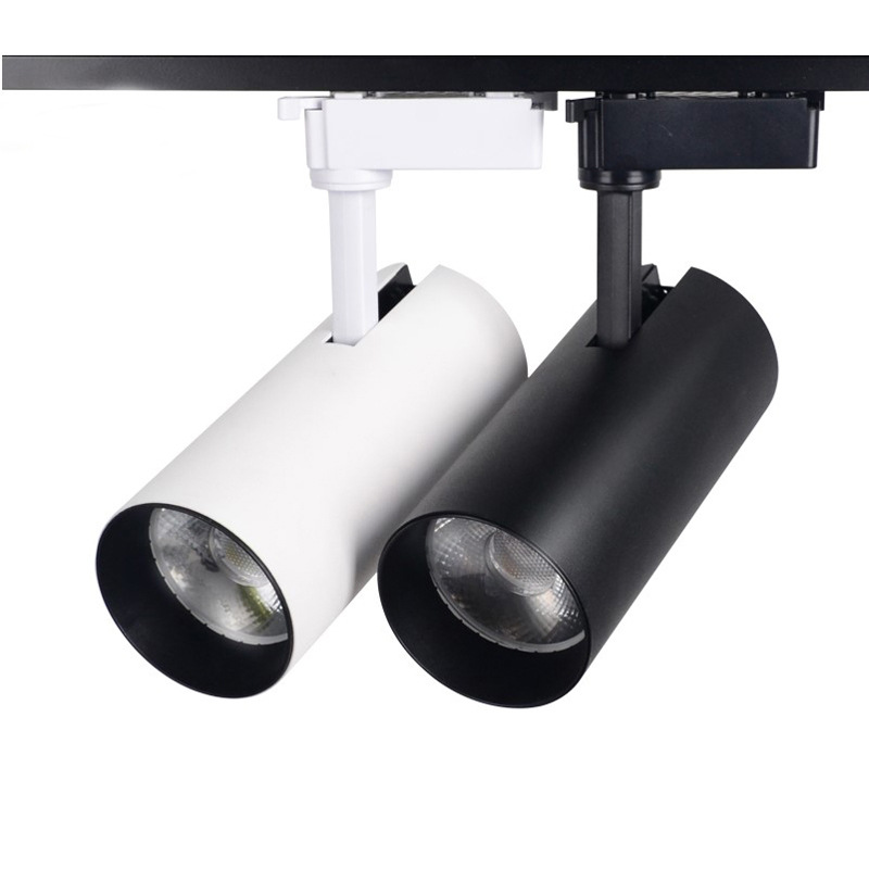 Spotlight led track light clothing store 20w30w track Light super bright energy-saving commercial background wall cob spotlight for Exhibition Hall