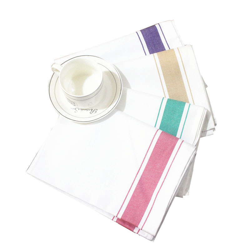 Thickened Pure Cotton Yarn-dyed Wipe Cup Cloth Clean Cloth Pure Cotton Napkin Mouth Cloth Cup Cloth for Hotel Restaurant