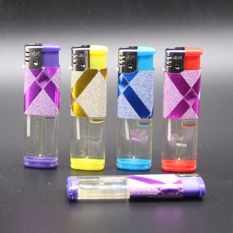 New Hong Kong brand 909 transparent open flame lighter manufacturers sell International Trade City disposable half pack lighter