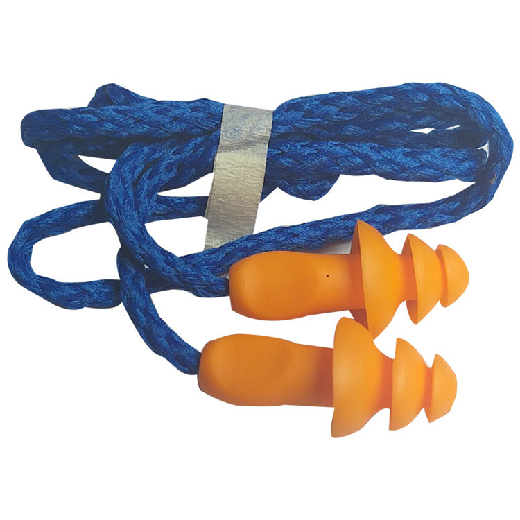 1270 Christmas tree-shaped anti-noise earplugs with line industrial silicone sound insulation hearing protection earplugs learning Wired