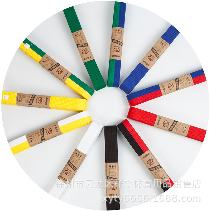 Manufacturers produce taekwondo belt karate belt ribbon promotion belt taekwondo belt wholesale embroidered word