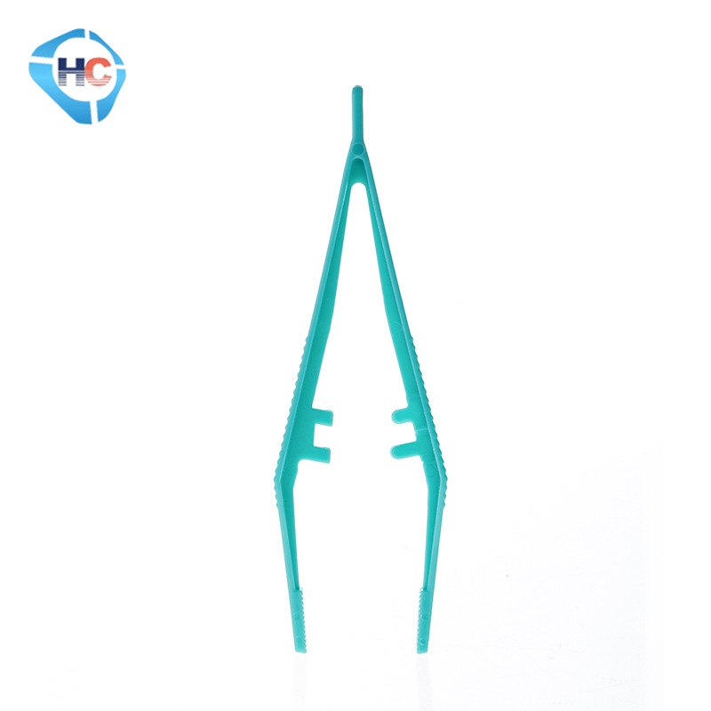 Factory Direct Supply Disposable Plastic Pointed Tweezers 13cm Tweezers Medical Dressing Tweezers Dressing Tweezers