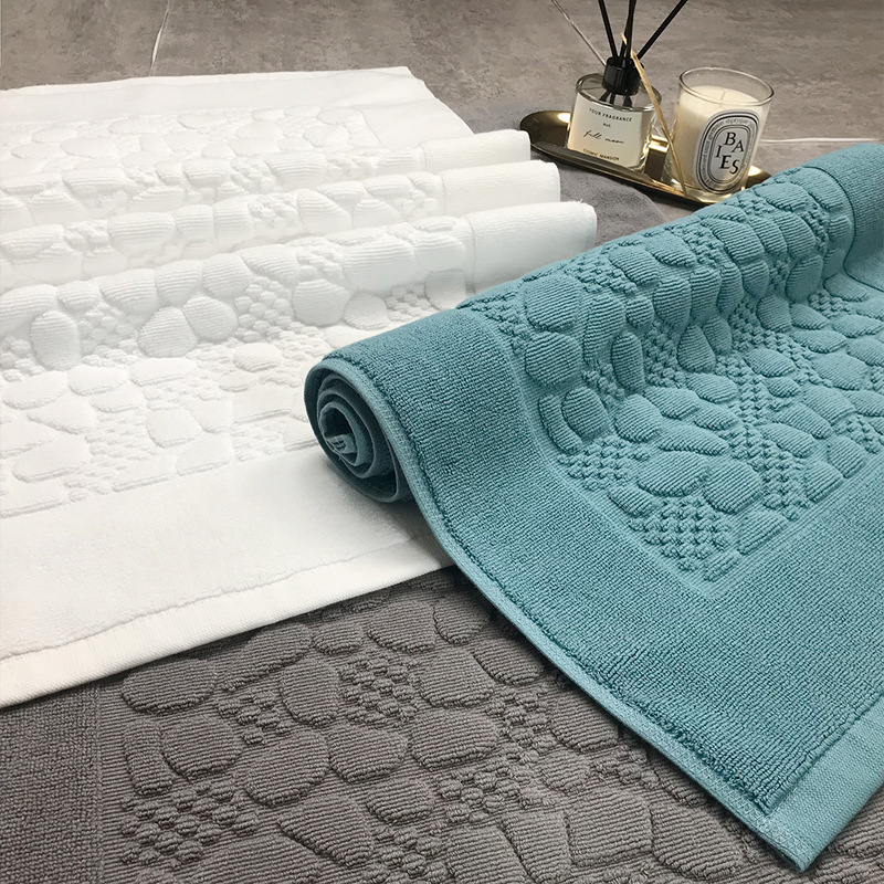Hotel Beauty Club SPA towel strands embroidered padded absorbent toilet foot pad 80*50cm * 350g