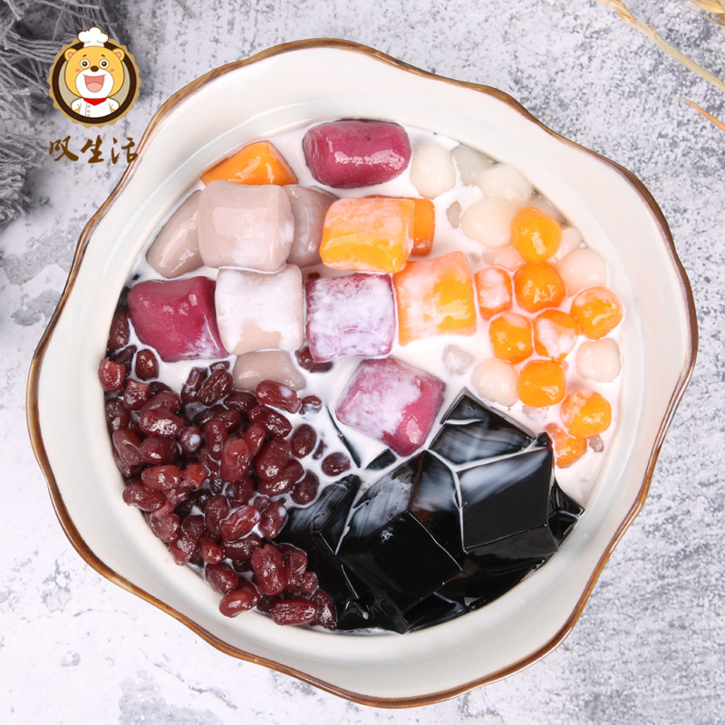 Sigh life handmade big taro round taro sweet potato purple sweet potato frozen three-color big taro round milk tea ice powder commercial wholesale