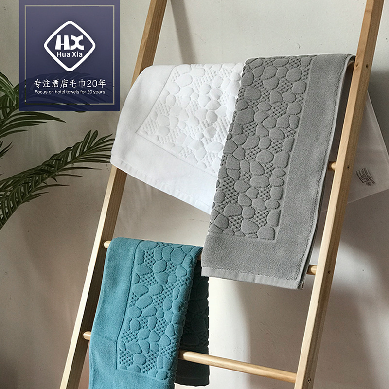 Отельное полотенце клубной красоты, жаккардовое, вышитое, впитывающее, коврик для ног 80*50см, 350г