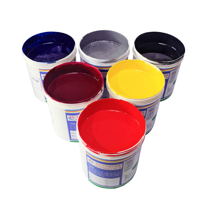 Silicone Ink White Black Red Yellow Screen Printing Cable Strap Conduit Pen Cover Button Silicone Pad Rongcai Screen Printing Soft Gel