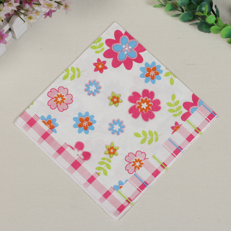 Factory Direct supply napkin facial tissue color logo printing native wood pulp napkin creative advertising tissue