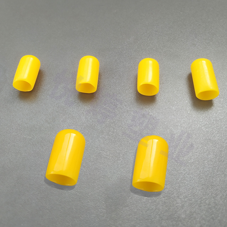 PVC end casing cylinder rubber cap yellow plastic protective sleeve wire cap insulation protective sleeve
