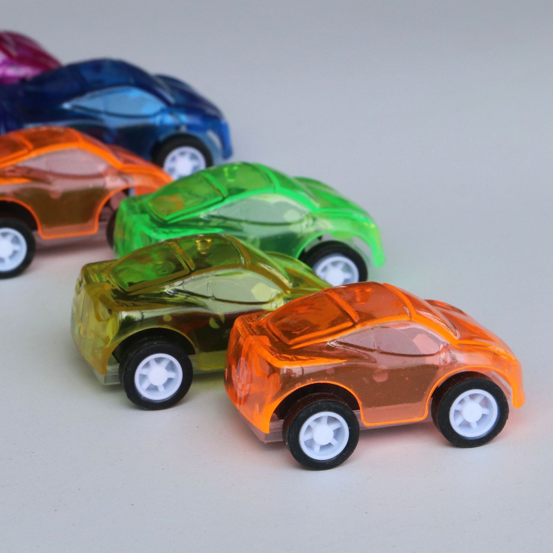 Transparent car cute boy toy car pull back car creative mini car Children Baby