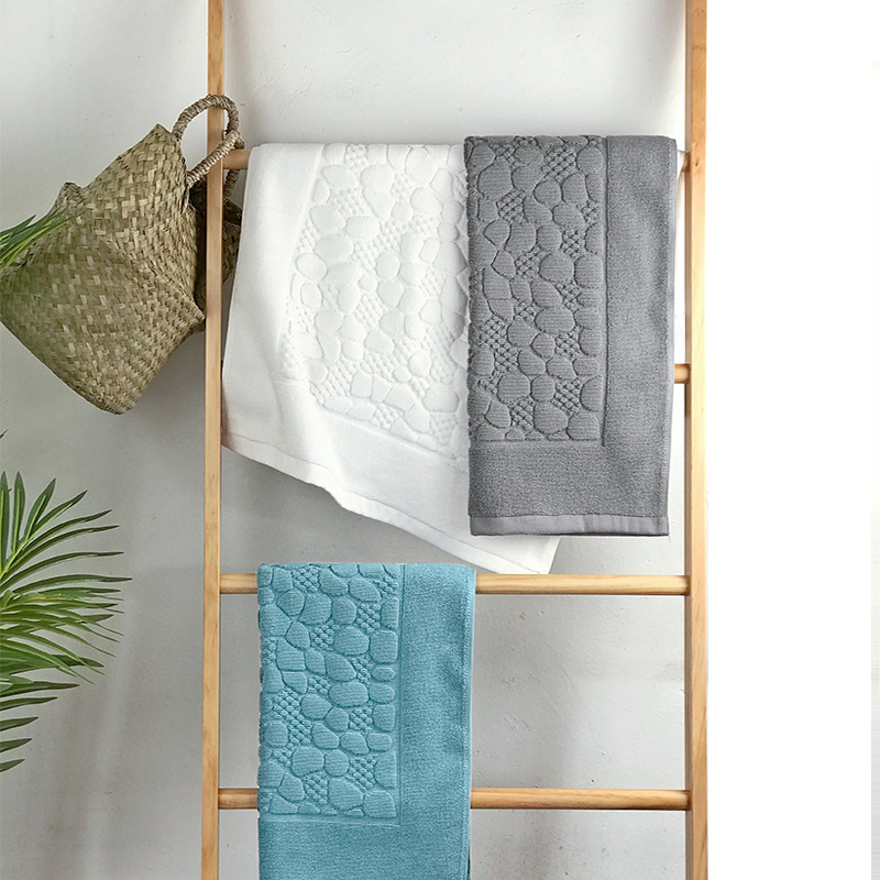 Hotel Beauty Club SPA towel strands embroidered padded absorbent toilet foot pad 80*50cm * 350g